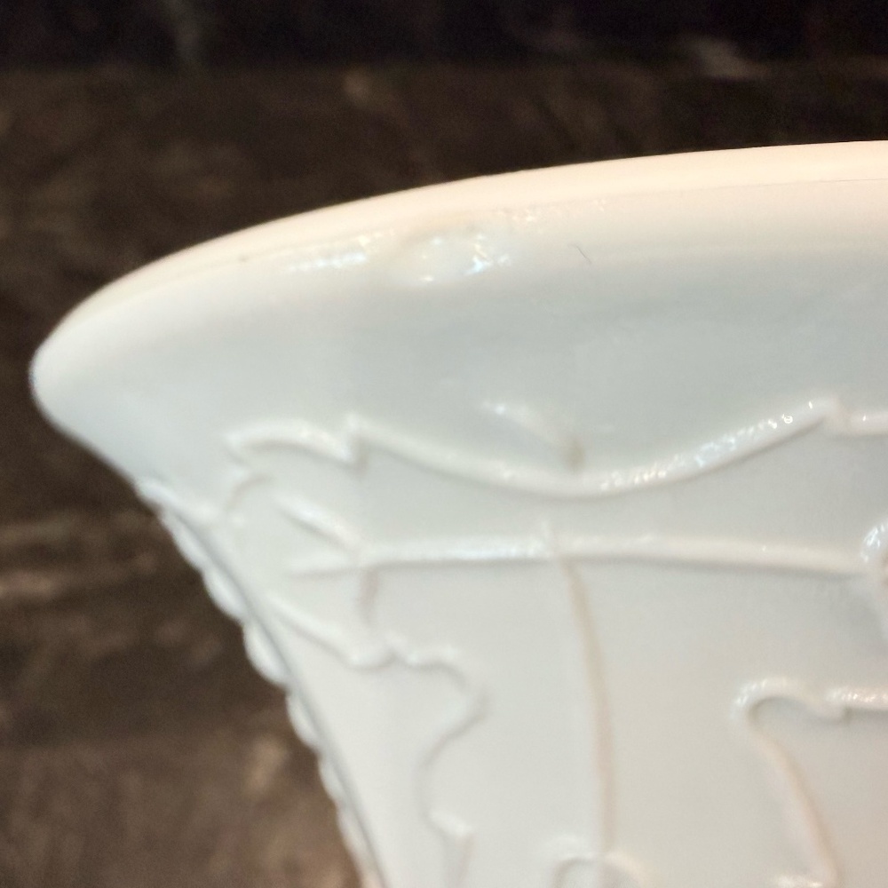 White Milk Glass Pedestal Bowl - Picture 12 of 15